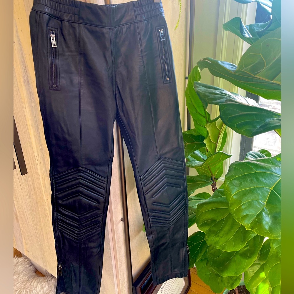 Zadig & Voltaire Lambskin Moto Pants